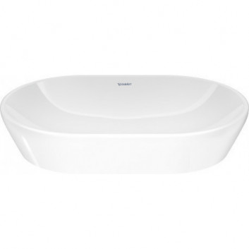 Aufsatzwaschtisch Duravit D-Neo, 60x40cm, ohne Überlauf, ohne Hahnloch - weiß półmatowa