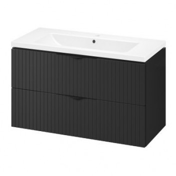 Schrank Unterbau- Cersanit Moduo 80 hängend, Farbe antracyt (do samodzielnego montażu) + Waschtisch weiß