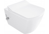 Becken WC Deante Blur 52,5 x 37,2 cm, z funkcją bidetu, mit Armatur mieszaczową nero - weiß