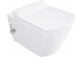 Becken WC Deante Blur 52,5 x 37,2 cm, z funkcją bidetu, mit Armatur mieszaczową nero - weiß
