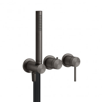 Armatur Brause- Gessi Shower316, Unterputz, 2 wyjścia wody, Dusch-Set, gebürsteter Stahl