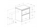 Schrank Bad- Roca Ella 78,5 x 44,6 cm, mit 2 Schubladen - weiß Glanz