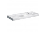 Waschtisch Geberit Smyle Square 55x44 cm, z Überlauf, mit Anschluss na baterie, mit Schicht KeraTect - weiß