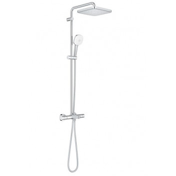 Duschsystem Grohe Tempesta System 250 Cube mit Thermostat zur Wandmontage, mit Kopfbrause kwadratową 25 cm - Chrom