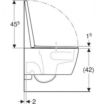 Becken Geberit Icon Tiefspül-, hängend rimfree, bezrantowa