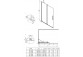 Duschwand Deante Prozma walk-in 110x195 cm - Glas transparent, profil schwarz matt