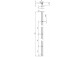 Duschwand Deante Prizma walk-in 120x195 cm - Glas transparent, profil titanium