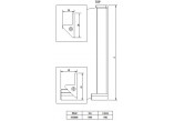 Duschkabine Deante Square quadratisch 90x90 cm - Glas transparent, profil gebürstetes Bronze