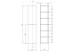 Duschwand Deante Prizma walk-in 120x195 cm - Glas transparent, profil titanium