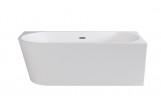 Badewanne freistehend Besco Zoya 150x75 cm, rechte Version, weiß, klik-klak z Überlauf i maskownica weiß