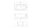Badewanne freistehend Besco Melody, 150x80cm, weiß