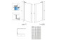 Parawan nawannowy Radaway Modo SL Black PNJ II 70 prawy, Glas transparent, profil schwarz