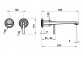 Waschtischarmatur mit 2-Anschlüssen Gessi Venti20, Unterputz, Auslauf 210mm, Chrom