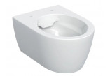 Becken WC hängend Geberit iCon 53x36 cm, bez kołnierza, spłukiwanie wirowe mit WC-Sitz mit Softclosing - weiß