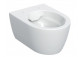 Becken WC hängend Geberit iCon 53x36 cm, bez kołnierza, spłukiwanie wirowe mit WC-Sitz mit Softclosing - weiß