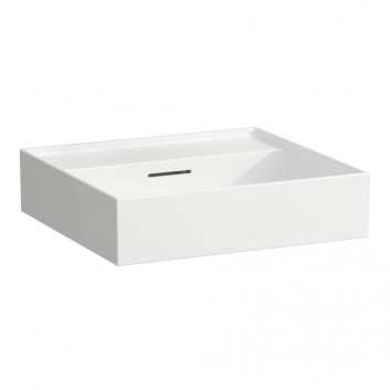 Waschtisch zur Wandmontage Laufen Kartell rechteckig 80x46 cm, ohne Hahnloch na baterie, z Überlauf - weiß