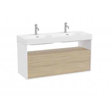 Schrank Bad- Roca Gap Pro 60 cm mit 2 Schubladen (do kompletacji z umywalką Gap lub blatem) - weiß Glanz