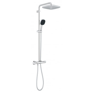 System Wannen-prysznicowy Grohe Tempesta System 250 Cube mit Thermostat zur Wandmontage, mit Kopfbrause kwadratową 25 cm - Chrom