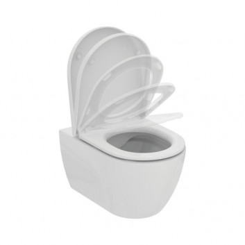 Becken WC Ideal Standard i.life B Rimless, 54x35,5cm hängend bezrantowa weiß + Sitz Ideal Standard i.life B, mit Softclosing 