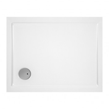 Duschwanne konglomeratowy Ronal Livada W20AS 80x90 cm, rechteckig - weiß
