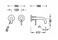 Element zur Wandmontage do podtynkowego korpusu baterii umywalkowe TRES STUDY, Auslauf 237mm, czerń matt