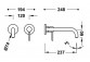Element zur Wandmontage do podtynkowego korpusu baterii umywalkowe TRES STUDY, Auslauf 237mm, weiß matt