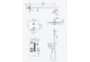 Set prysznicowo-wannowy Excellent Glad, Unterputz, 2 wyjścia wody, Kopfbrause slim 200x200mm, Chrom
