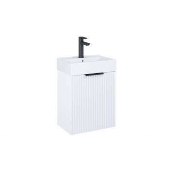 Schrank Bad- Roca Reef 80 cm mit 2 Schubladen (do kompletacji z umywalką Hebe slim) - jasny Eiche