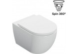 Wand-wc WC Excellent Doto S 49 cm, bezrantowa mit WC-Sitz mit Softclosing - weiß Glanz