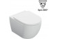 Wand-wc WC Excellent Doto S 49 cm, bezrantowa mit WC-Sitz mit Softclosing - weiß Glanz