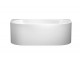 Badewanne freistehend Kaldewai Meisterstück Classic Duo Oval, 170x75cm, Set mit Ablauf und Überlauf, powierzchnia uszlachetniona, weiß