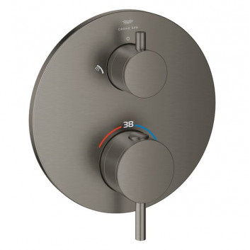 Wannenbatterie Grohe Atrio thermostatisch, Unterputz, do obsługi dwóch wyjść wody - rostfreier Stahl