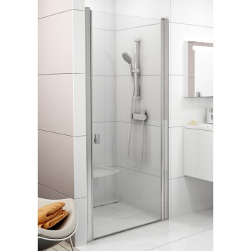 Drzwi wnękowe CSD1-80 Ravak Chrome jednoelementowe, satyna + transparent- sanitbuy.pl