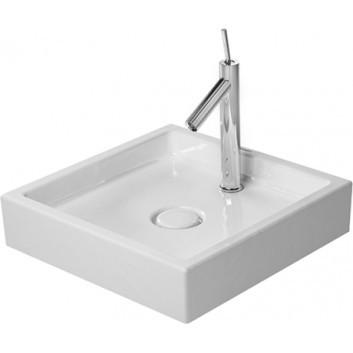 Umywalka Duravit Starck 1 szlifowana, stawiana na blacie, 470x470mm, bez otworu, Biały Alpin- sanitbuy.pl