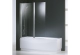Parawan nawannowy Novellini Aurora 2 - 120x150 cm, silbernes Profil, Glas transparent