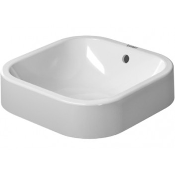 Umywalka stawiana na blat, Duravit Happy D. 400 mm, bezotworowa, Biały Alpin WonderGliss- sanitbuy.pl