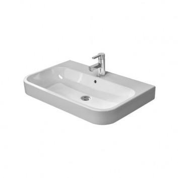 Umywalka meblowa Duravit Happy D., 800 mm, 3-otworowa, Biały Alpin- sanitbuy.pl