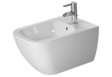 Bidet stehend, Duravit Happy D.2, 365x570, 1-otworowy, Weiß Alpin WonderGliss