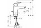 Jednouchwytowa bateria umywalkowa 100 CoolStart, DN 15, Hangrohe Logis, z kompletem odpływowym- sanitbuy.pl