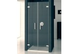 Tür SanSwiss PUR2, 2-teilig für die Nische do 1250 mm, Höhe 2000 mm, Chrom, Glas transparent