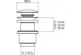 Korek/ Abfluss klik - klak Tres przedłużany 27-44 mm