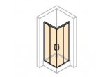 Duschkabine mit eckeinstieg Tür Schiebe- Huppe Aura 80x80 cm, wys. 190 cm,profil Chrom eloxal, transparentes Glas