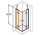 Tür für Seitenwand LEWE Huppe Enjoy PURE 90 cm, montaż auf der Duschwanne, silbernes Profil matt, transparentes Glas 