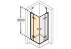 Tür für Seitenwand LEWE Huppe Enjoy PURE 80 cm, montaż auf dem Boden, profil Chrom eloxal, transparentes Glas Anti -Plaque