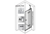 Tür für Seitenwand PRAWE Huppe Enjoy PURE 100 cm, montaż auf der Duschwanne, profil Chrom eloxal, transparentes Glas Anti-Plaque