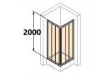 Duschkabine mit eckeinstieg Huppe Classics 80x80 cm, Tür Schiebe- 3-częściowe, selbern glänzend, transparentes Glas 