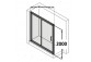 drzwi suwane huppe aura elegance , 900 x 900 mm, glas srebrny mat , transparent- sanitbuy.pl