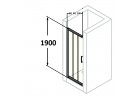 Tür für die Nische Schiebe- Huppe Classics 80 cm mit festem Element, silbern matt, transparentes Glas 