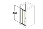 Tür für die Nische Schiebe- Huppe Classics 80 cm mit festem Element, silbern matt, transparentes Glas z Anti Plaque 