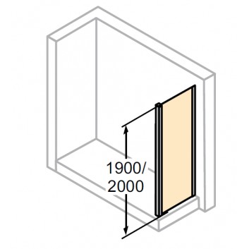 drzwi suwane huppe aura elegance , 900 x 900 mm, glas srebrny mat , transparent- sanitbuy.pl